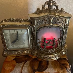 50s United clock works mantle fireplace clock